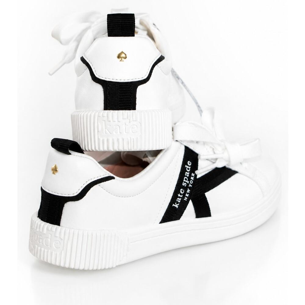 Kate Spade NY K As In Kate Court Sneaker 9.5 White/Black NWT